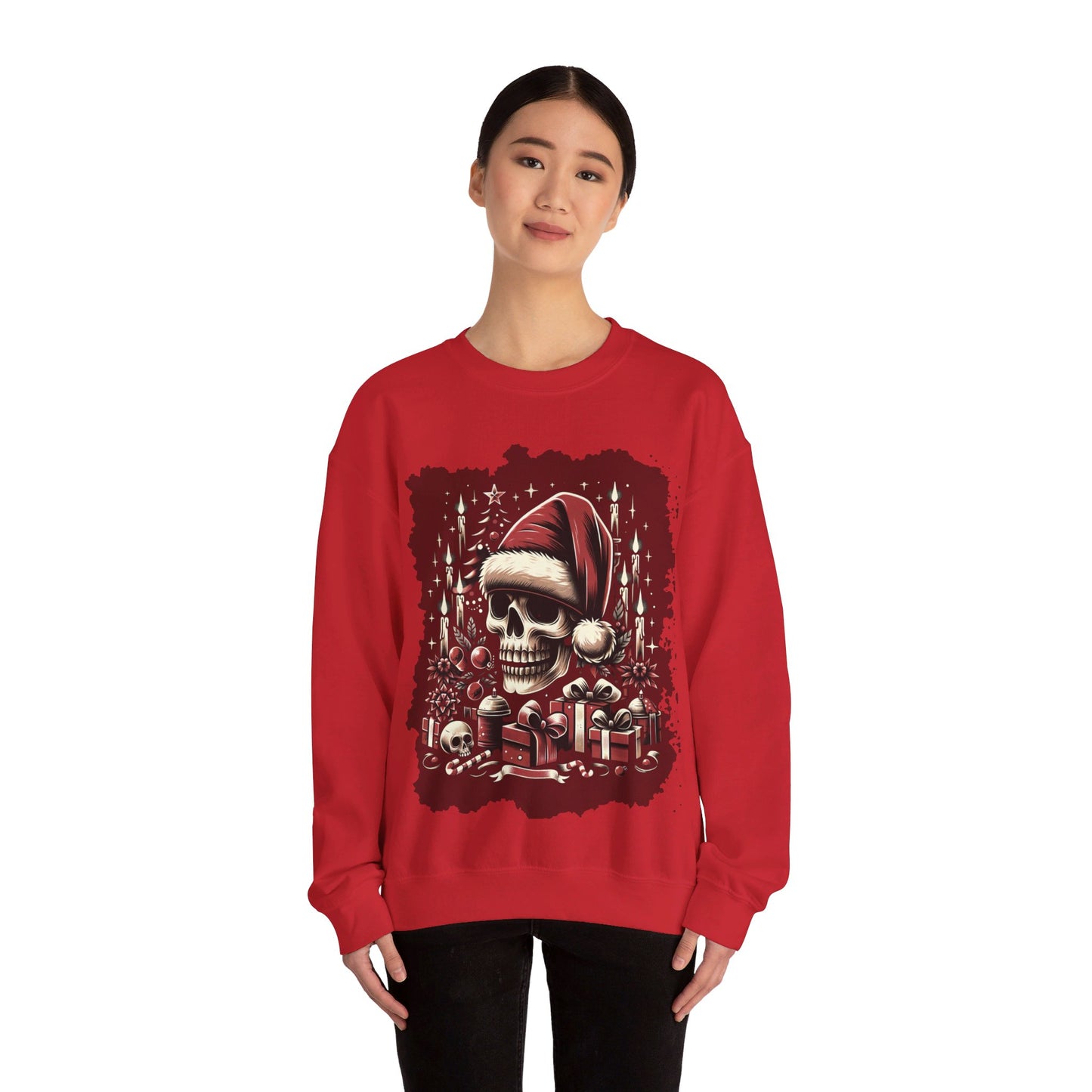 Skull's Christmas Unisex Heavy Blend™ Crewneck Sweatshirt Printify