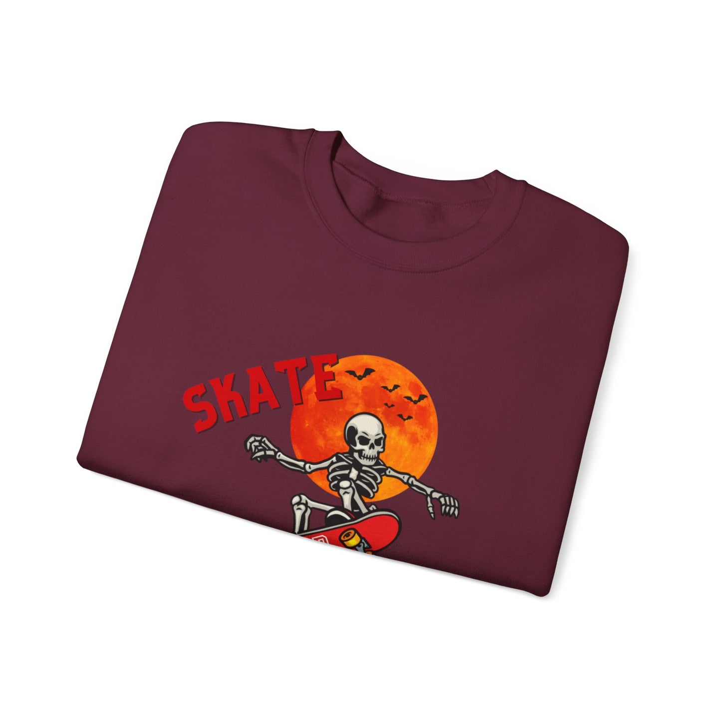 Skate or Die Sweatshirt for Halloween - Unisex Heavy Blend™ Crewneck Sweatshirt Printify