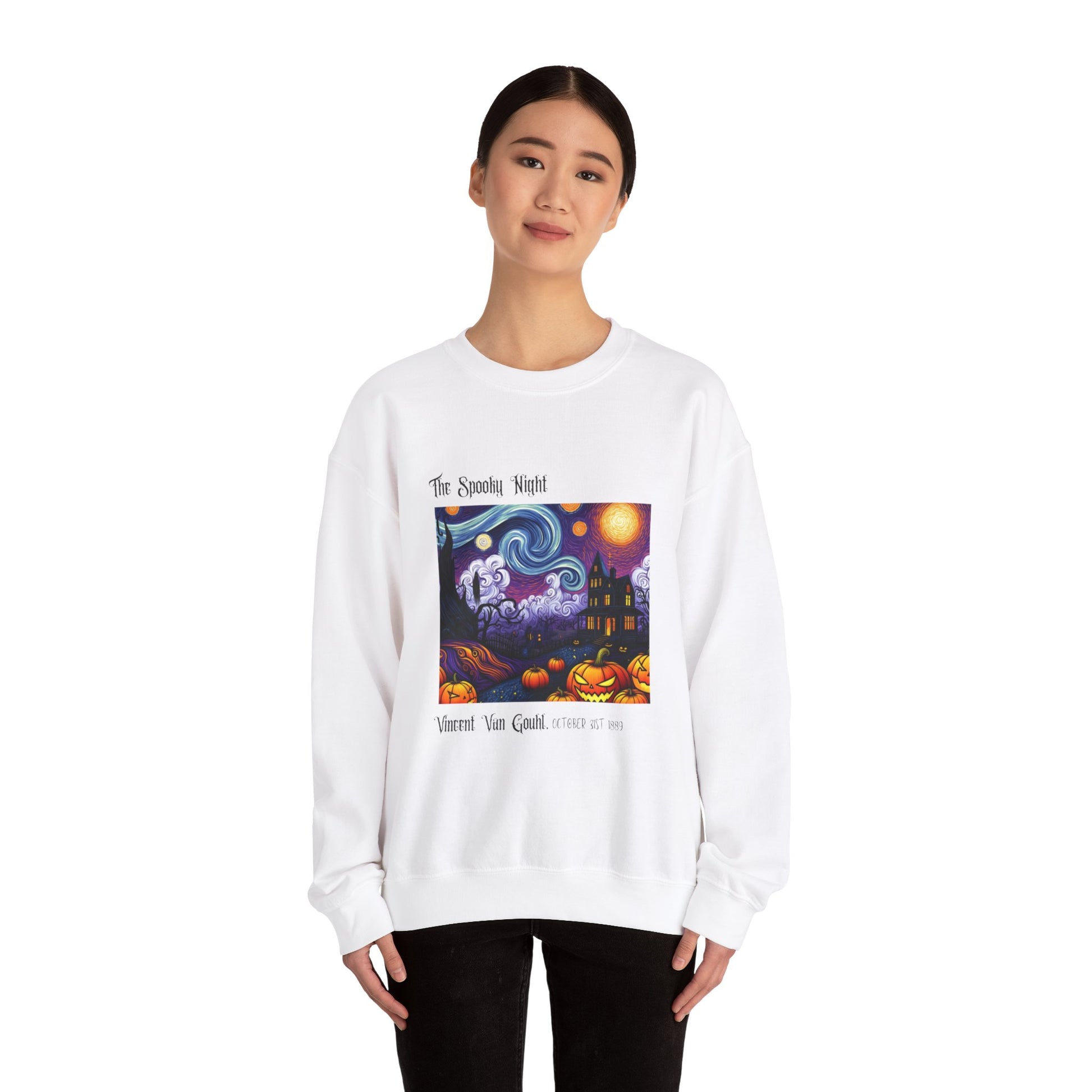 The Spooky Night of Vincent Van Gouhl - Unisex Heavy Blend™ Crewneck Sweatshirt Printify