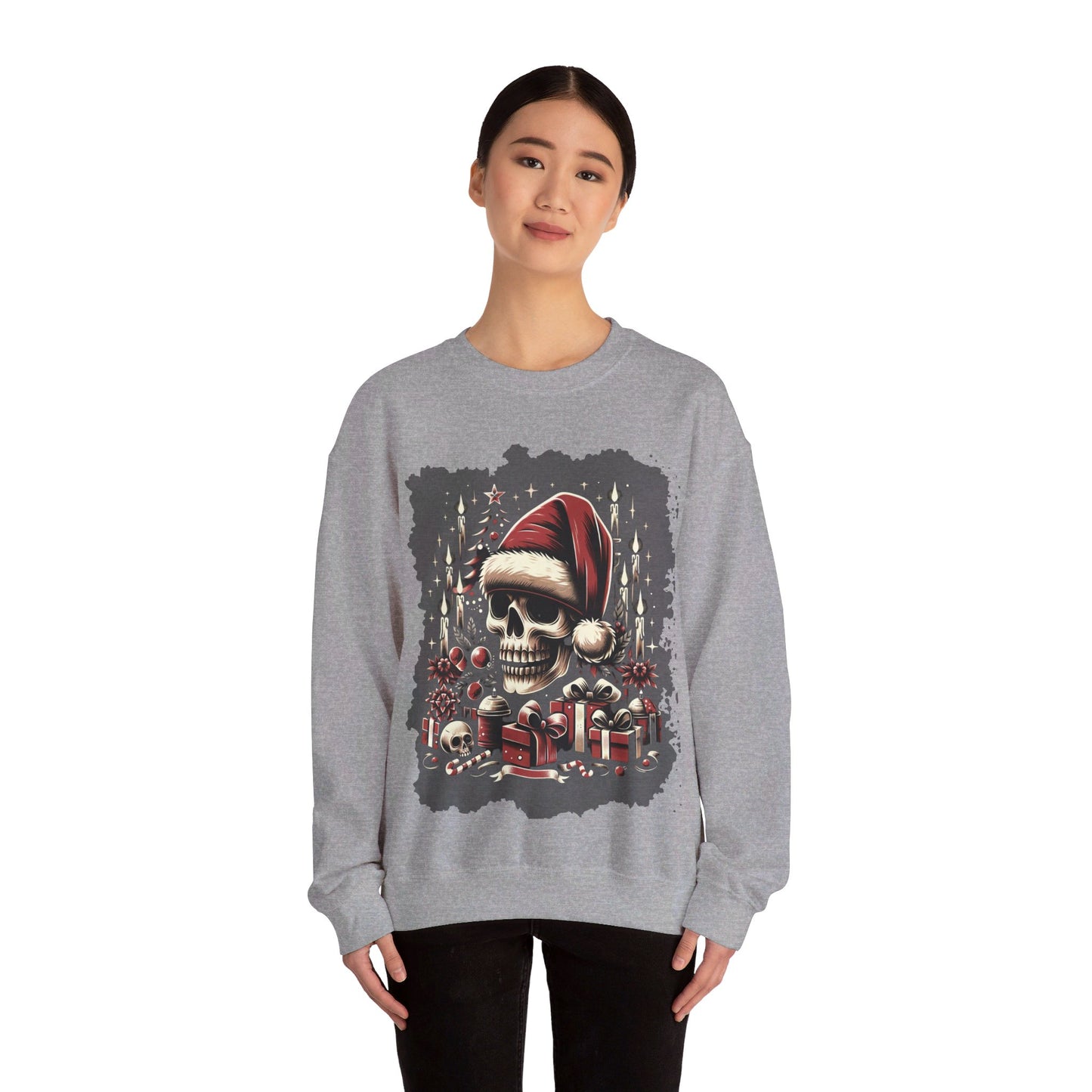 Skull's Christmas Unisex Heavy Blend™ Crewneck Sweatshirt Printify