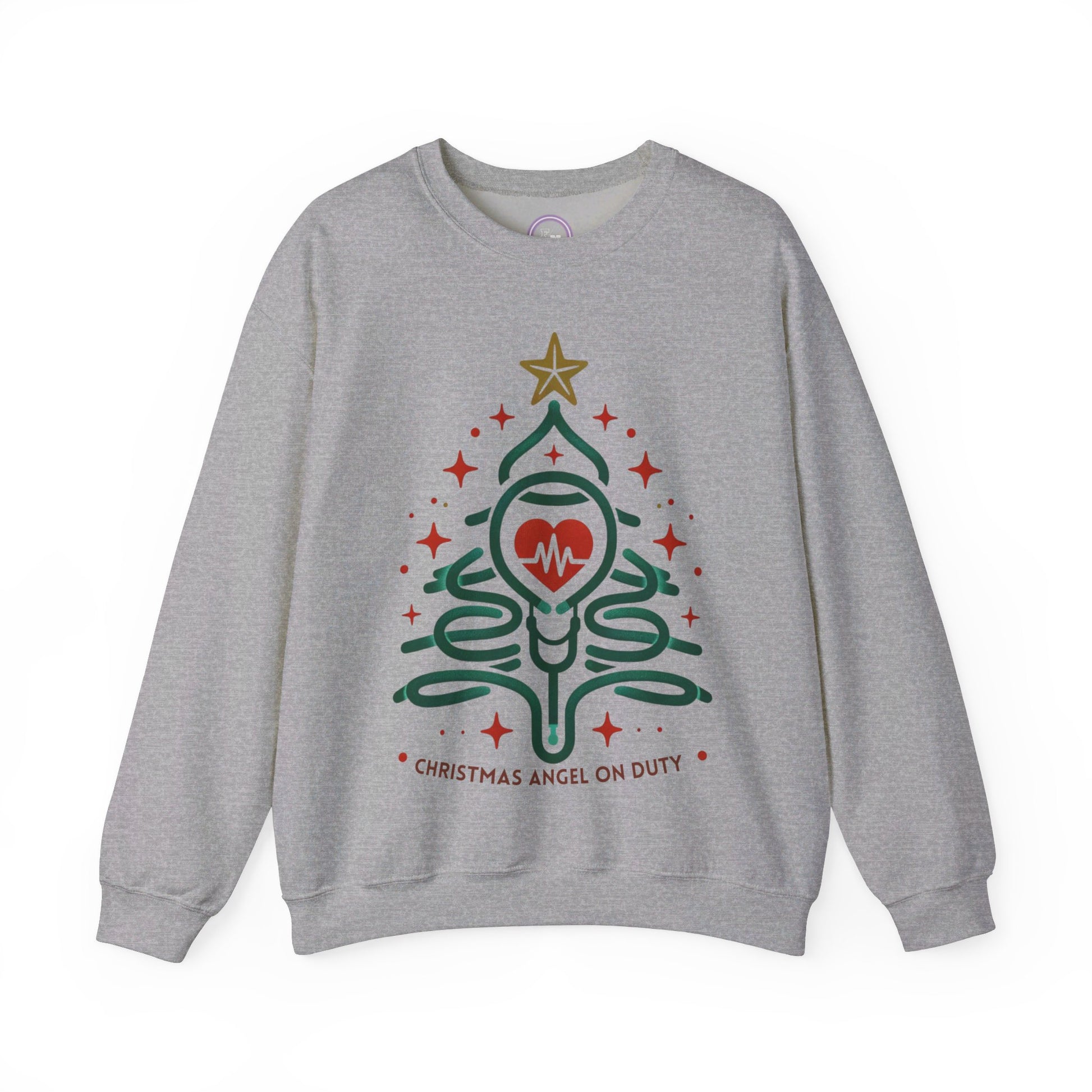 Nurse Xmas tree Unisex Heavy Blend™ Crewneck Sweatshirt Printify