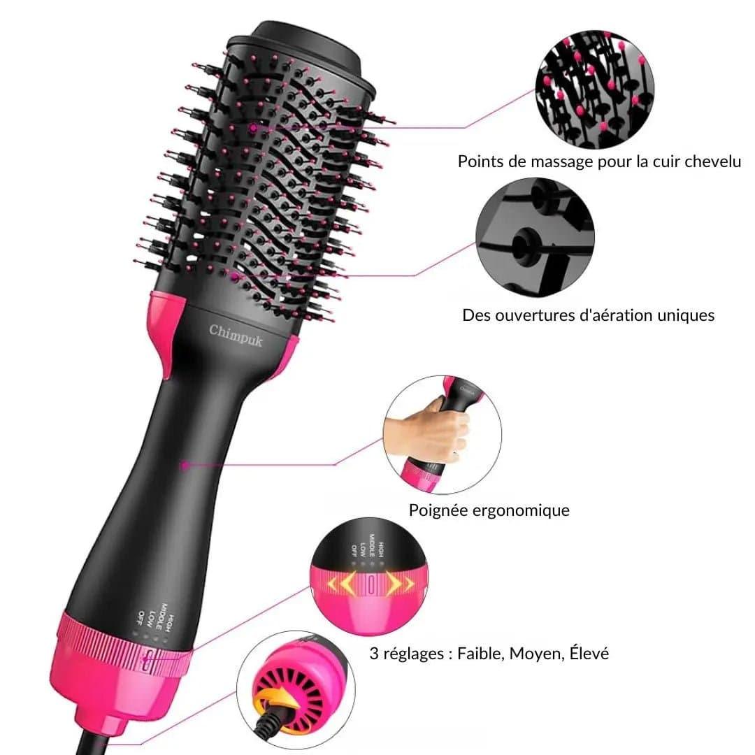 AirGlam ™ - Sèche cheveux Brosse - NOVINC