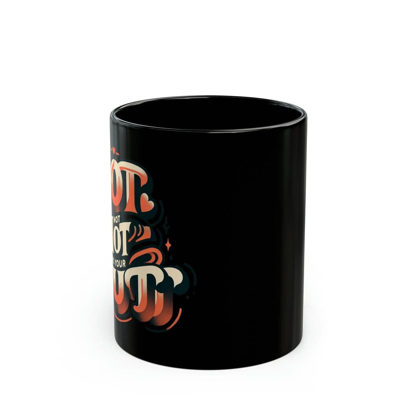 Black of Hot Butt 11oz Black Mug - NOVINC