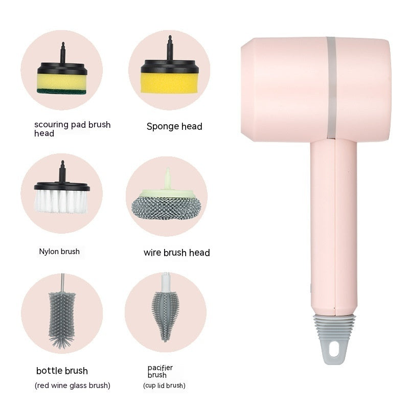 Electric Cleaning Brush Dishwashing Brush Automatic Wireless USB Rechargeable Professional Kitchen Bathtub Tile Cleaning Brushes Les Visionnaires