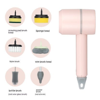 Electric Cleaning Brush Dishwashing Brush Automatic Wireless USB Rechargeable Professional Kitchen Bathtub Tile Cleaning Brushes Les Visionnaires