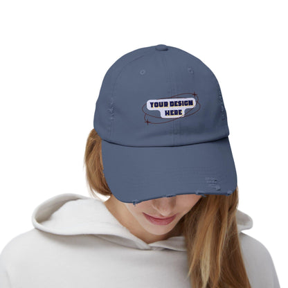 Customizable your design 2 - Unisex Distressed Cap - NOVINC