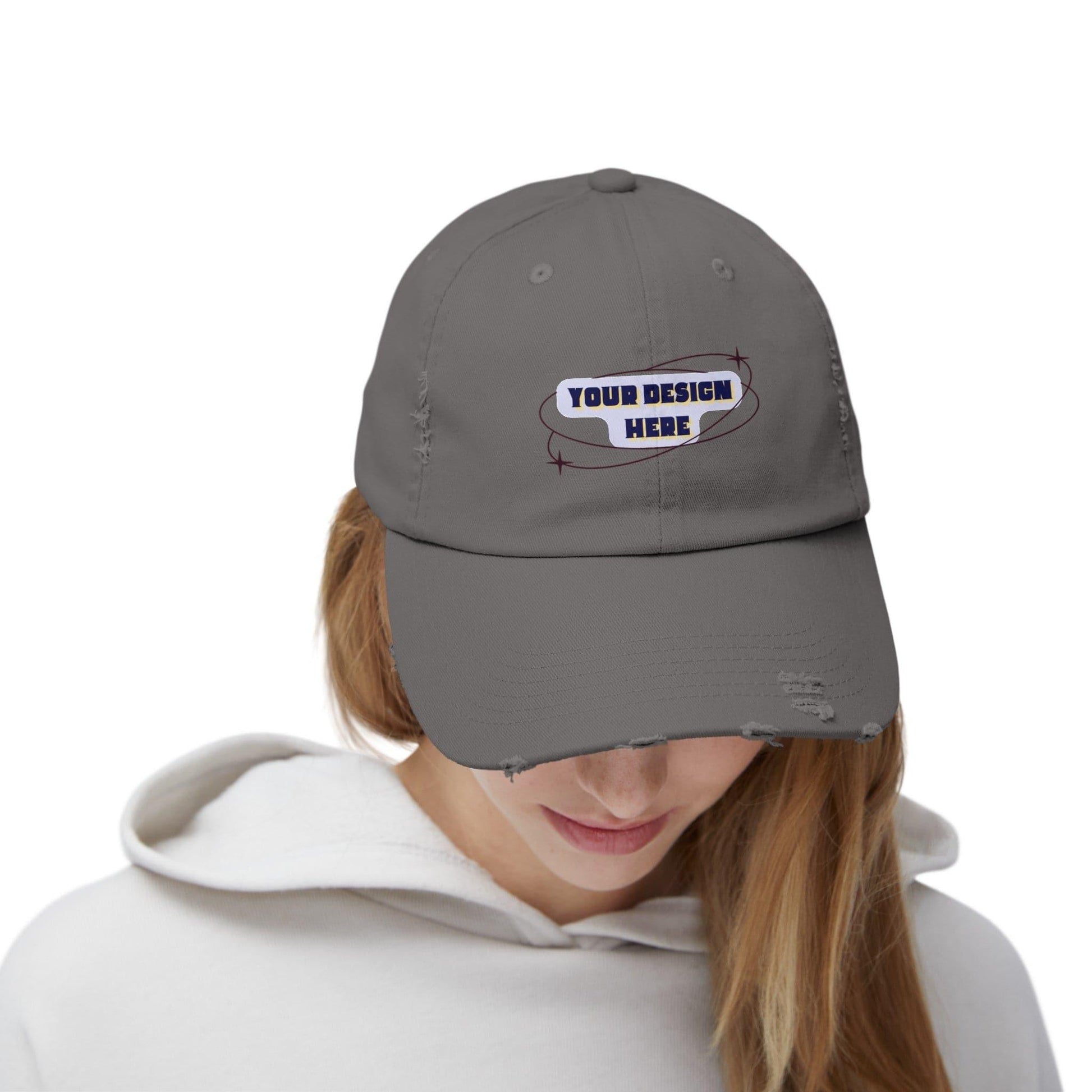 Customizable your design 2 - Unisex Distressed Cap - NOVINC