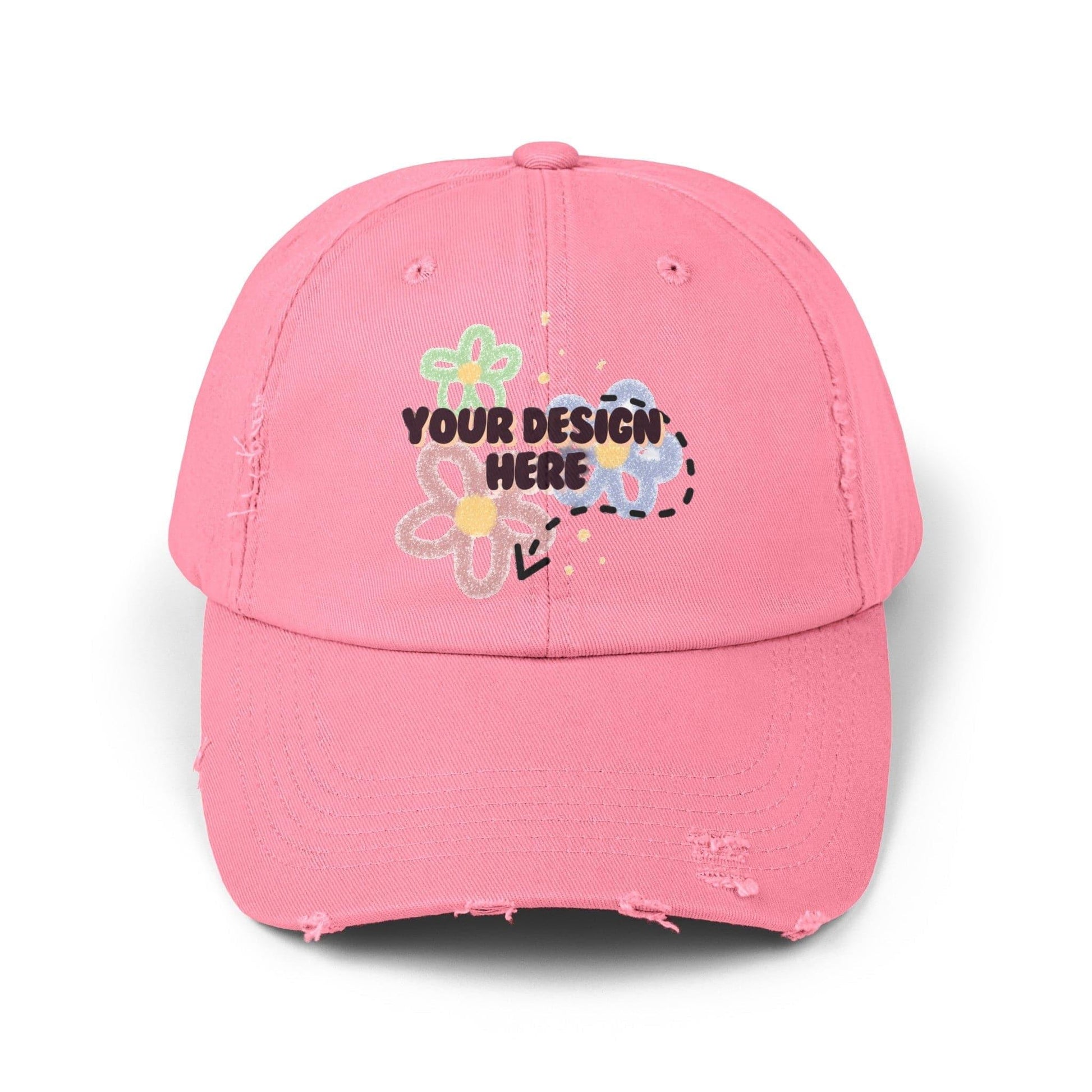 Customizable your design - Unisex Distressed Cap - NOVINC