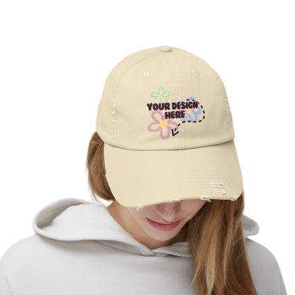 Customizable your design - Unisex Distressed Cap - NOVINC