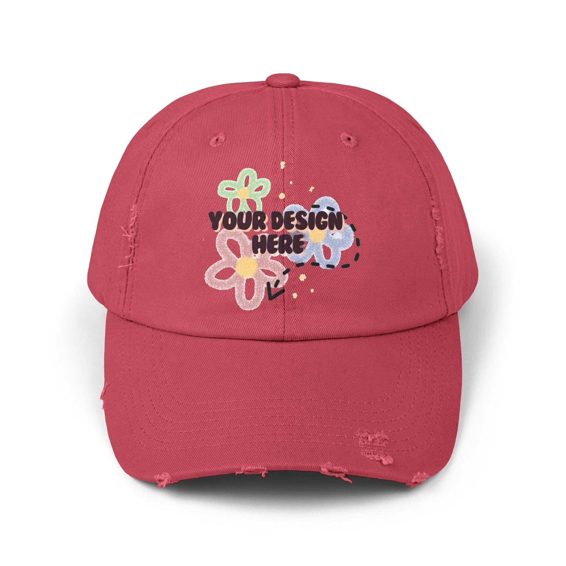 Customizable your design - Unisex Distressed Cap - NOVINC