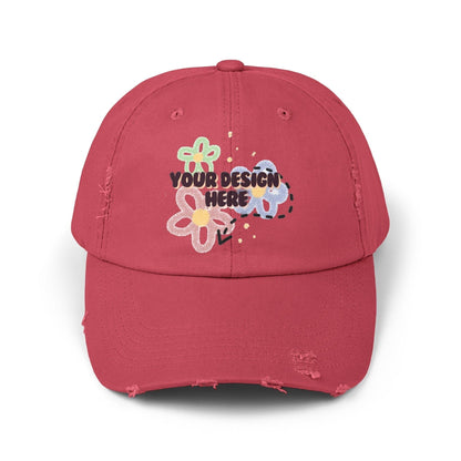 Customizable your design - Unisex Distressed Cap - NOVINC