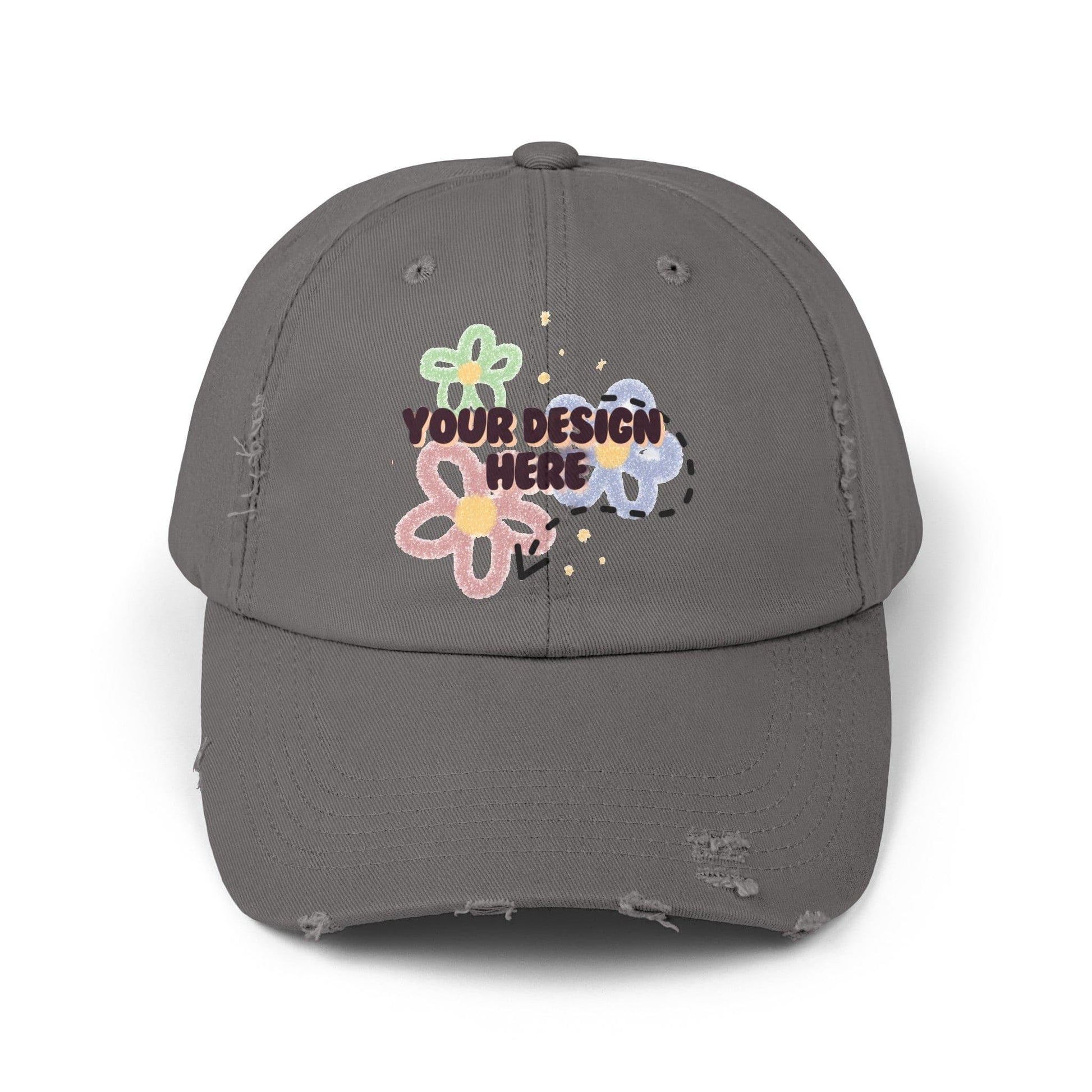 Customizable your design - Unisex Distressed Cap - NOVINC