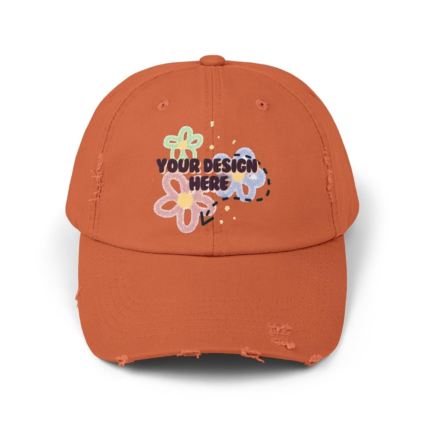 Customizable your design - Unisex Distressed Cap - NOVINC