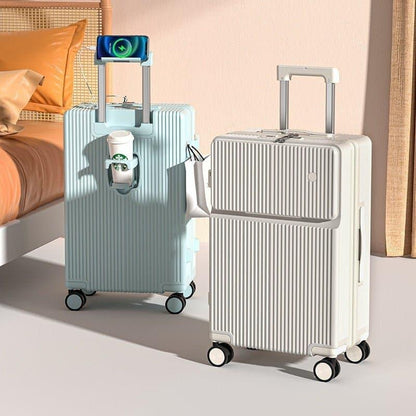 Front Half - opening Multifunctional Luggage - NOVINC