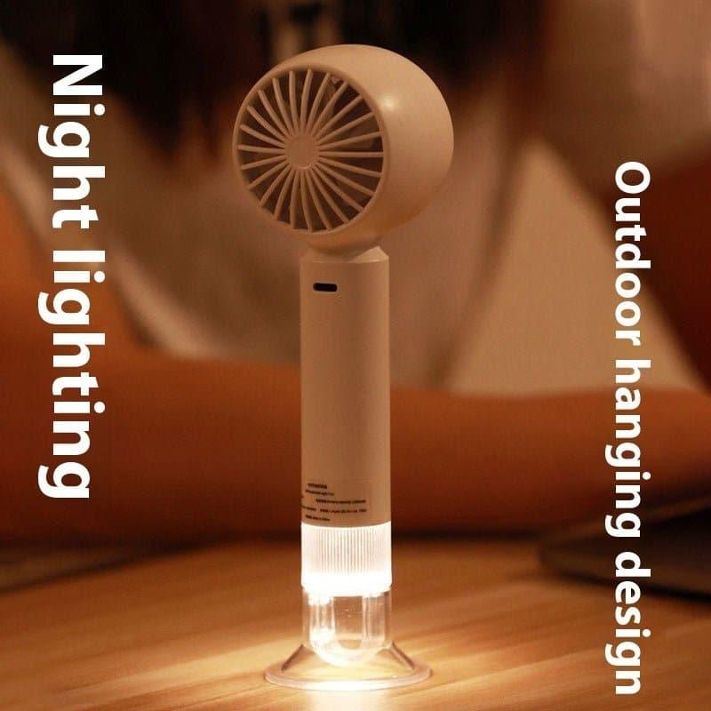 Handheld Fan With Light Portable Outdoor With Base - NOVINC