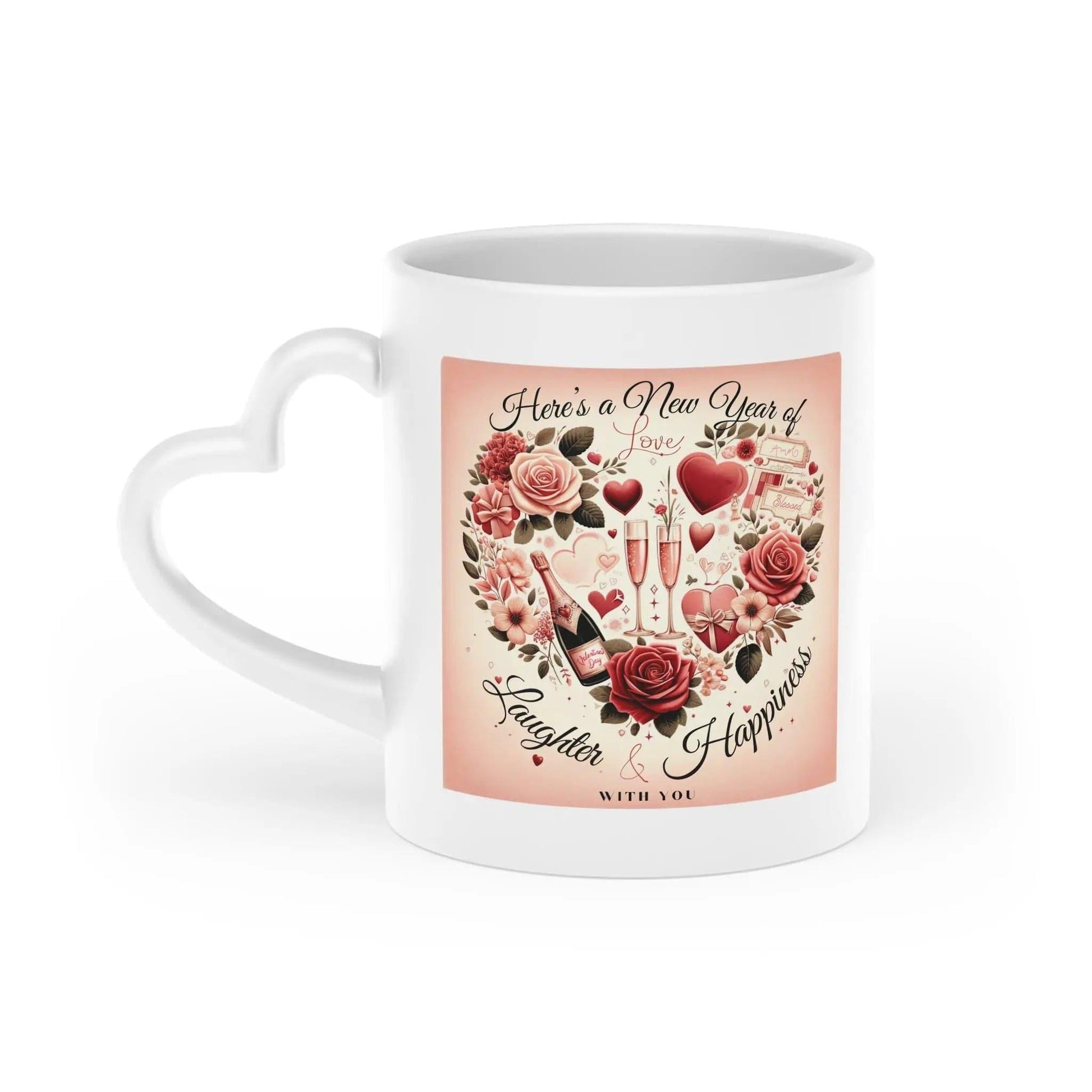 Heart - Shaped Mug New Year Happiness - NOVINC