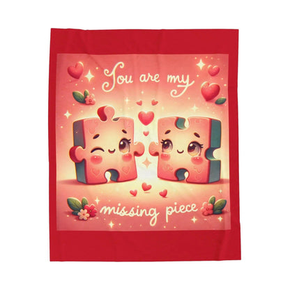 Missing piece Velveteen Plush Blanket - NOVINC