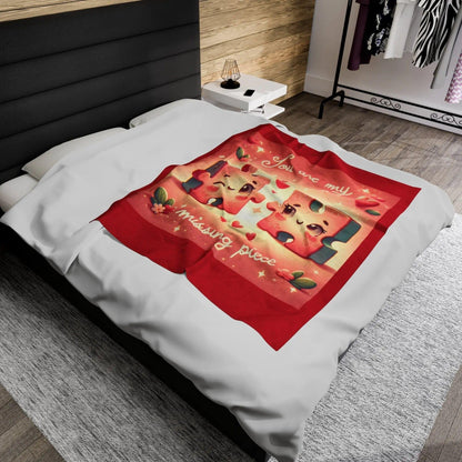 Missing piece Velveteen Plush Blanket - NOVINC