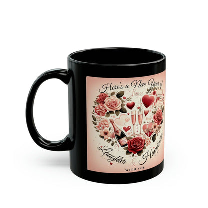 New Year Happiness 11oz Black Mug - NOVINC