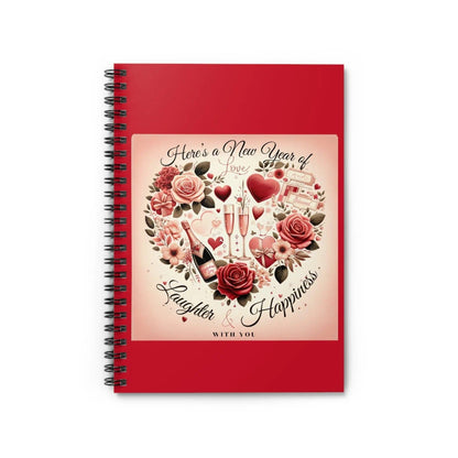 New years Happiness Spiral Notebook - Ruled Line - NOVINC