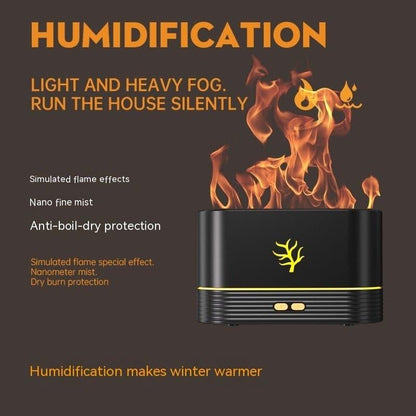 Novinc Flame Humidifier USB Electric Aroma Diffuser Smart Timing LED - NOVINC