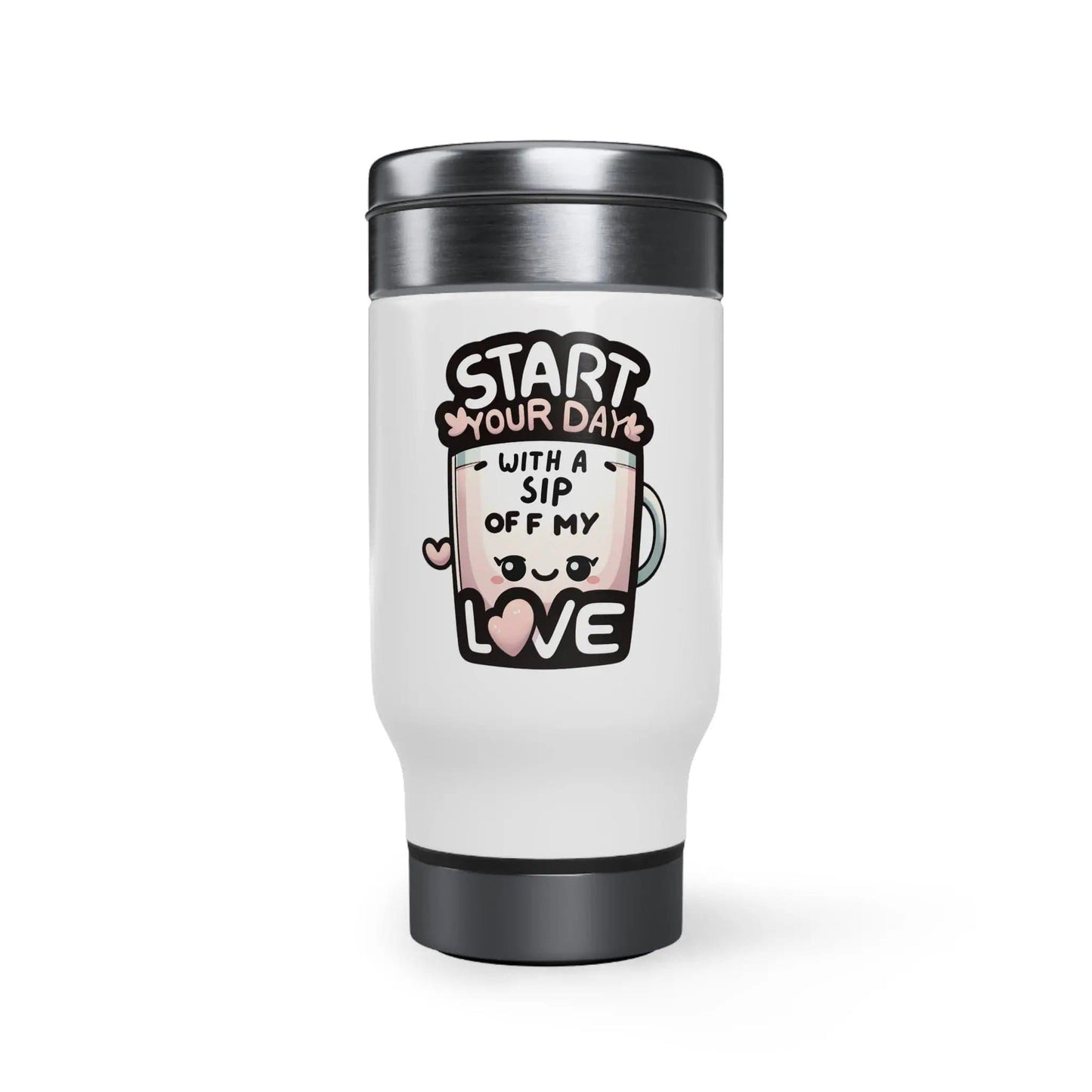 Stainless Steel Travel Mug with Handle, 14oz - NOVINC