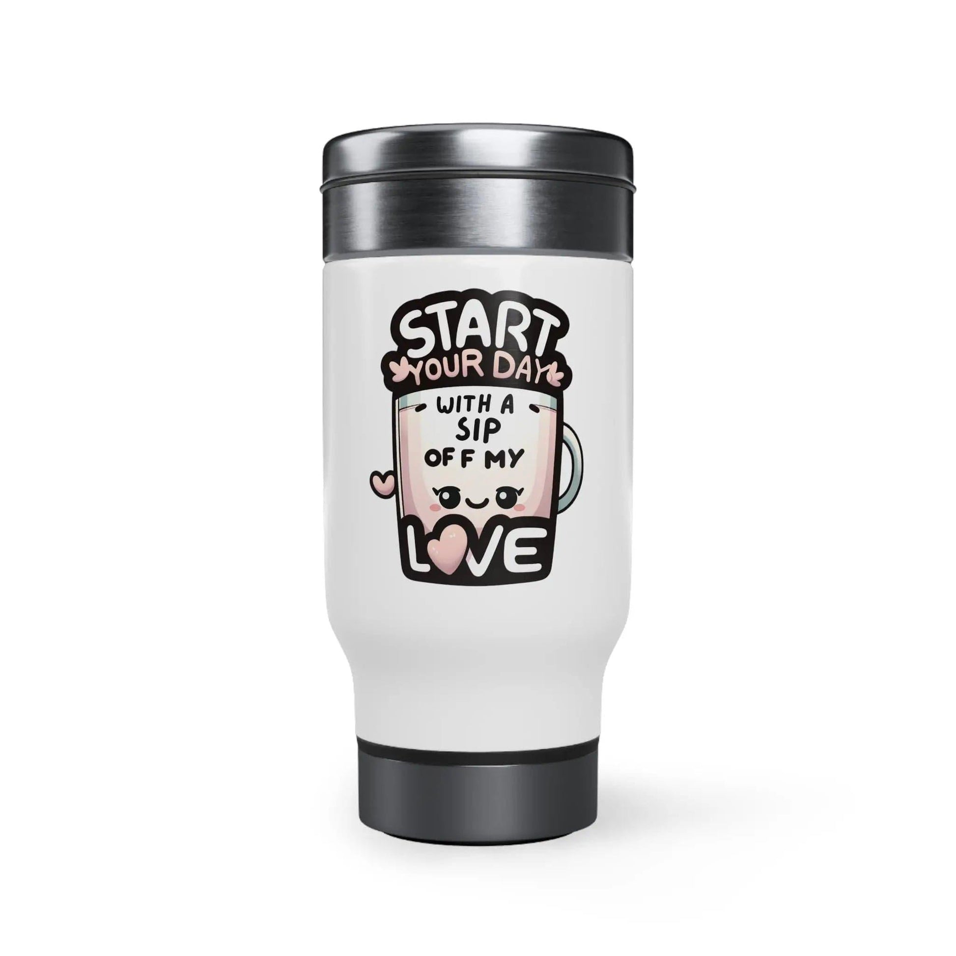 Stainless Steel Travel Mug with Handle, 14oz - NOVINC