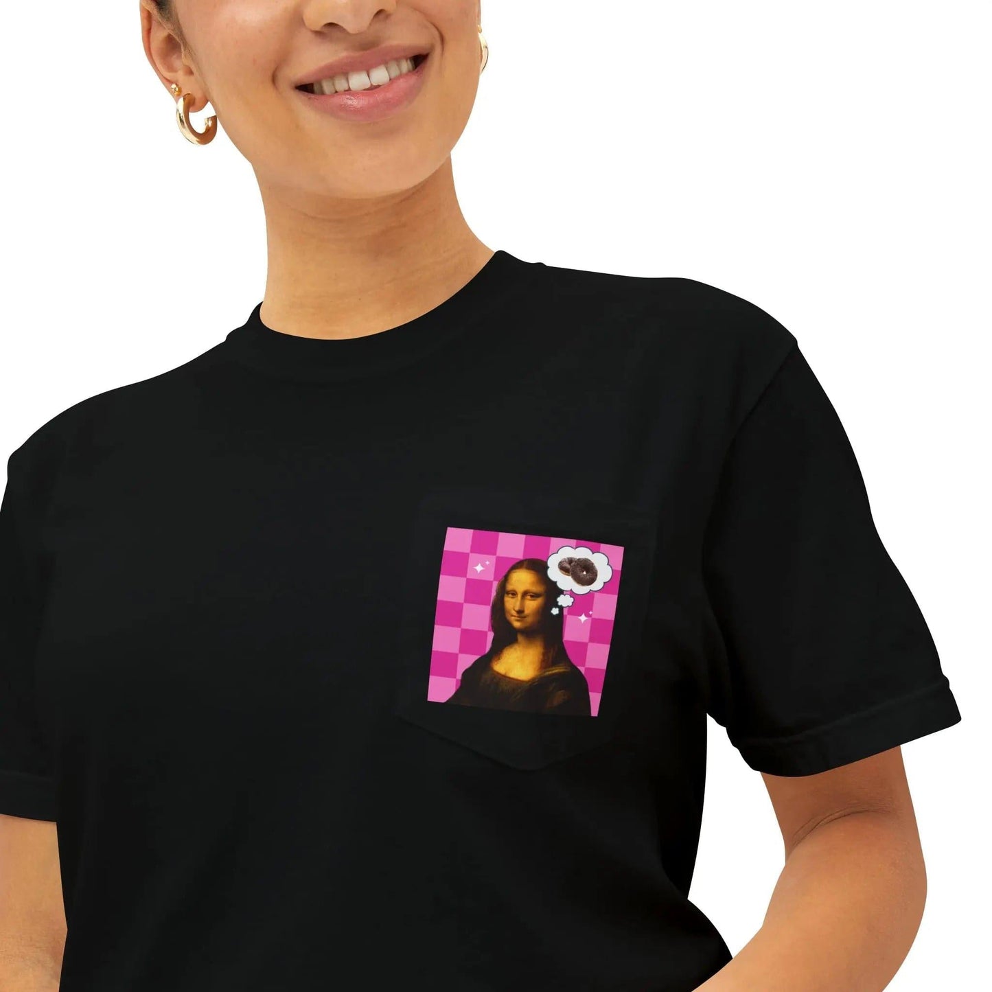 The secret of Mona Lisa - Unisex Garment - Dyed Pocket T - Shirt - NOVINC