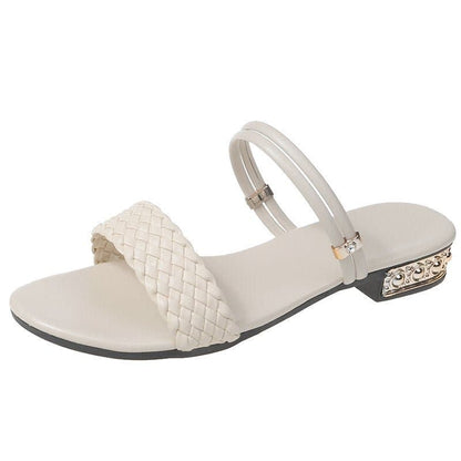 Women Flat One Shoe Two Open - toed Sandals - NOVINC