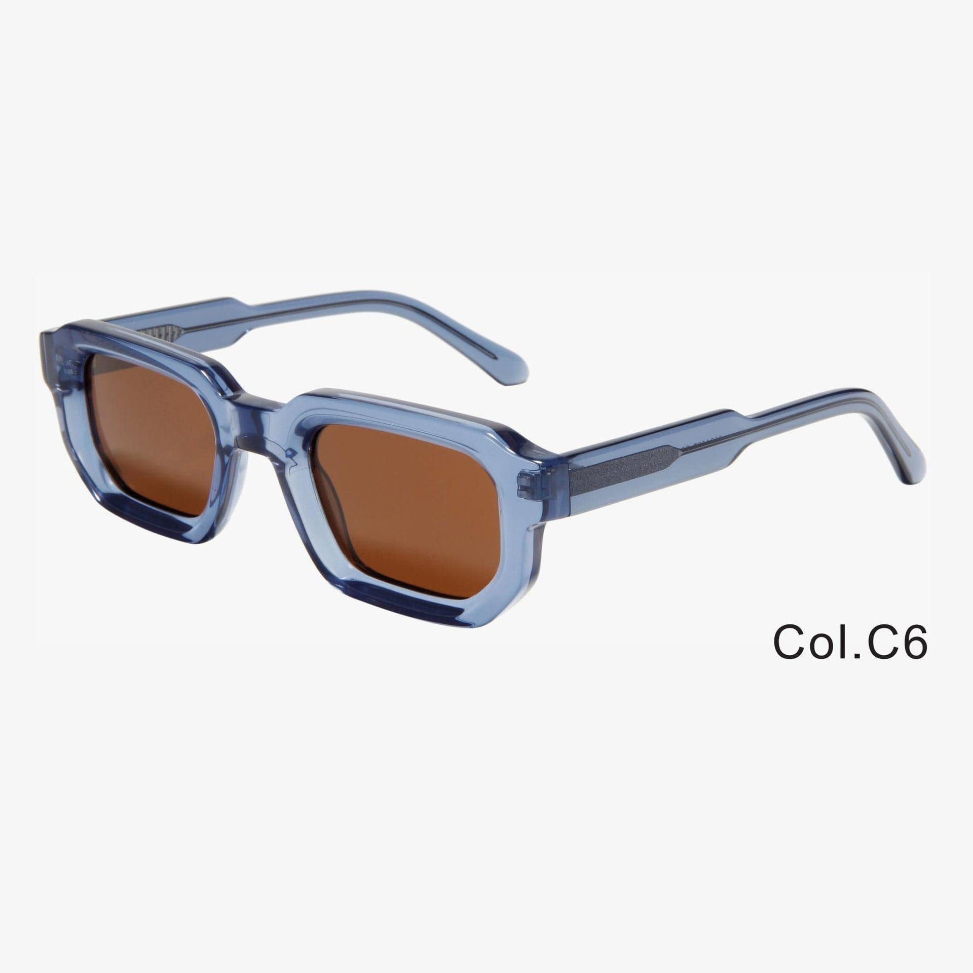 Women's Retro Square Frame Sunshade Acetate Sunglasses - NOVINC