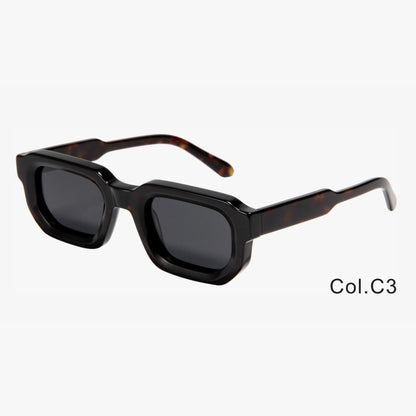 Women's Retro Square Frame Sunshade Acetate Sunglasses - NOVINC