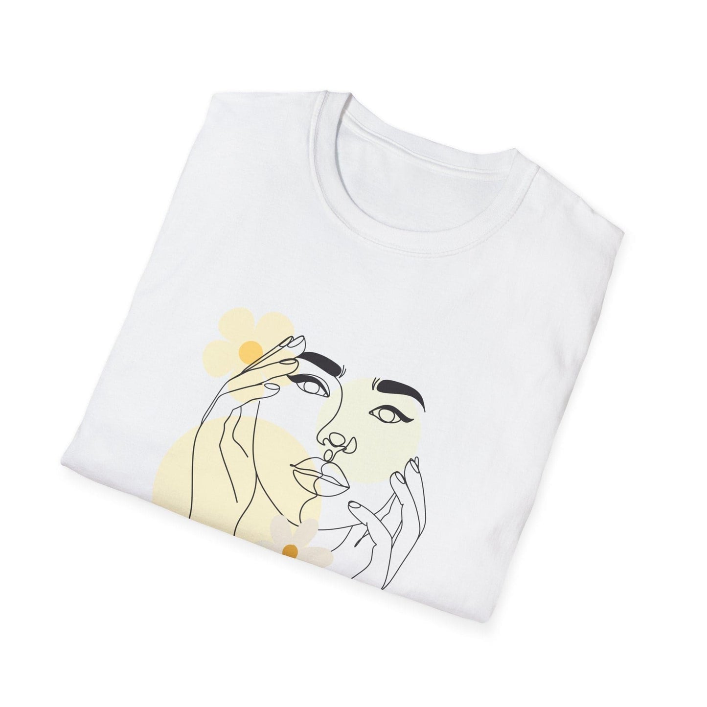 Yellow Line Art - Unisex Softstyle T - Shirt - NOVINC